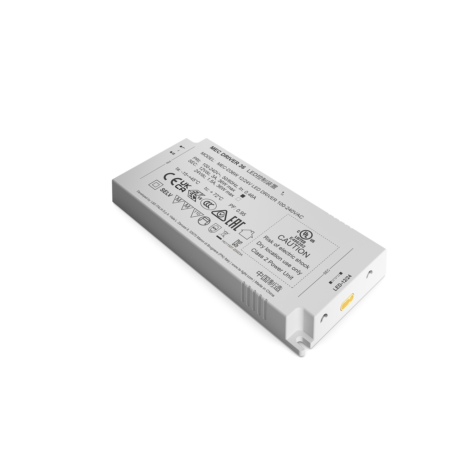 Mec Driver Led transfo 36w 12/24V sans câble 